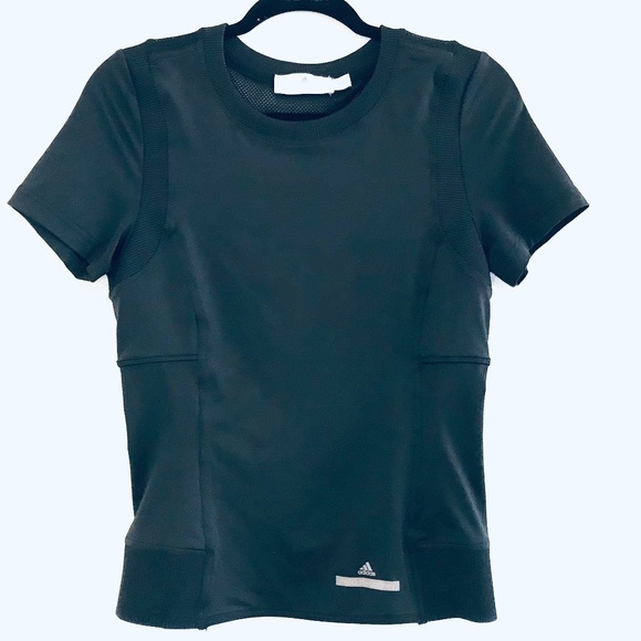 adidas by Stella McCartney Women's Black Perf Run Tee Top CLIMALITE Size M - Picture 7 of 8